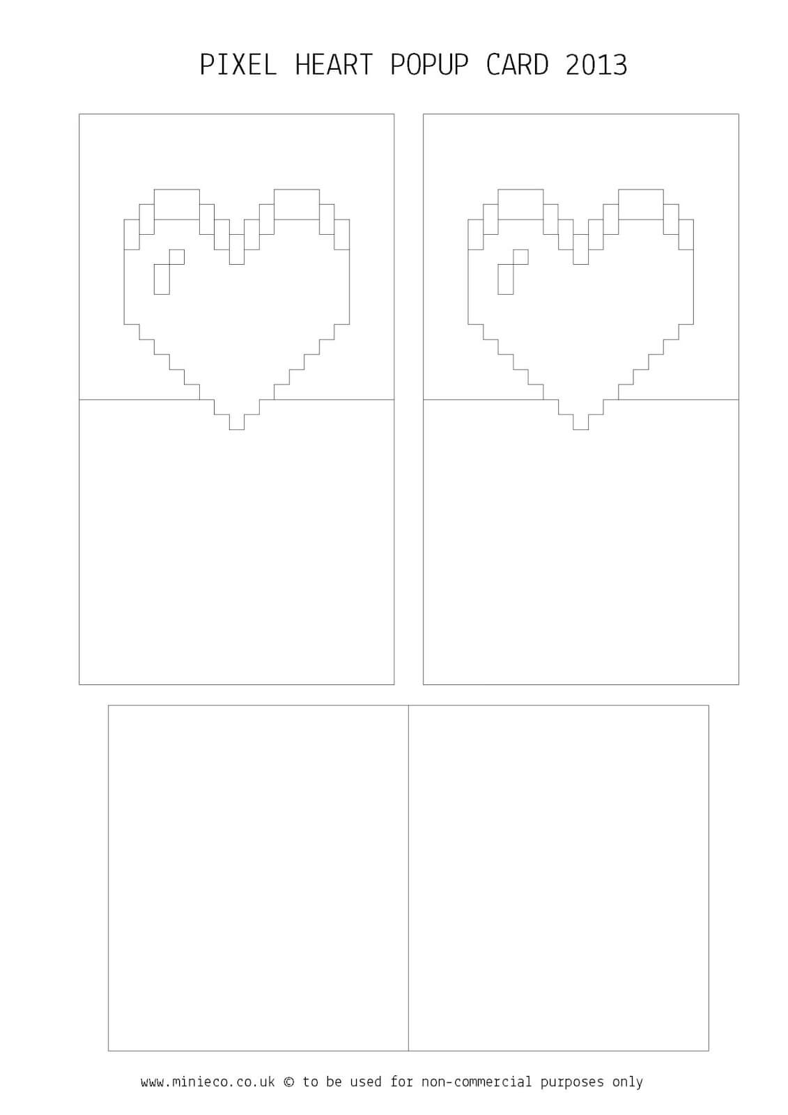 Pixel Heart Pop Up Card Template ] – Day Pixel Heart Pop Up For Pixel Heart Pop Up Card Template