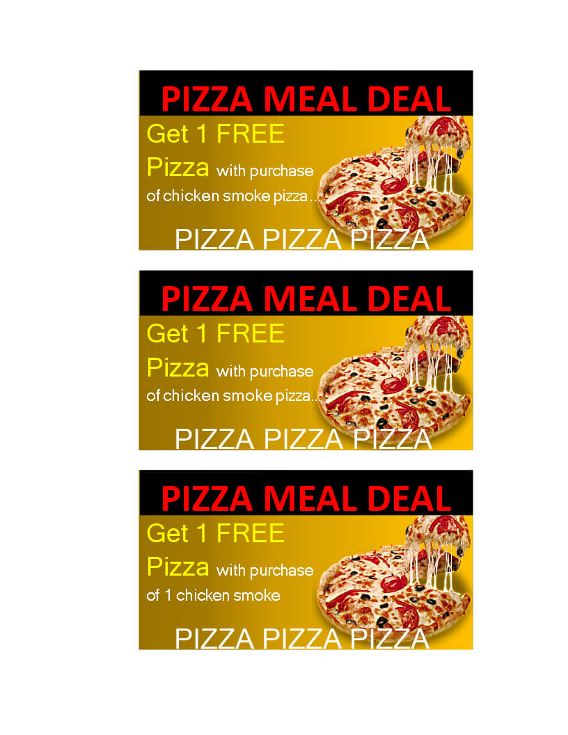 Pizza Or Meal Delivery Coupon | Templates At Intended For Pizza Gift Certificate Template