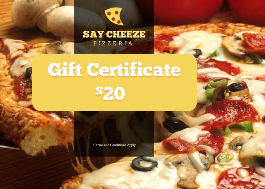 Pizzeria Restaurant Gift Certificate Template | Gift Inside Pizza Gift Certificate Template