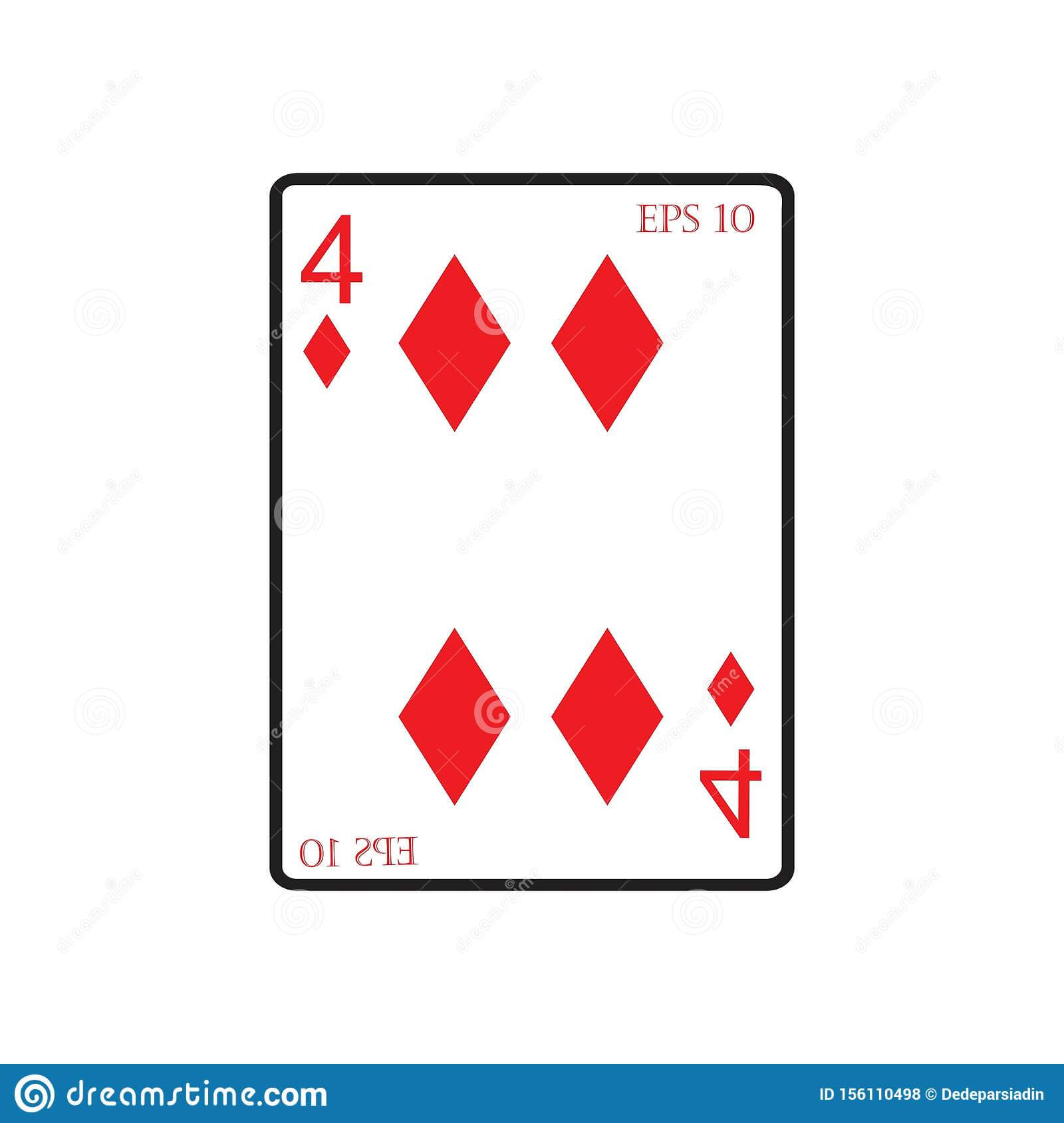 Playing Card Vector Icon Illustration Design Stock Vector For Playing Card Design Template