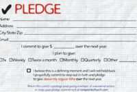 Pledge Cards For Churches | Pledge Card Templates | Card for Free Pledge Card Template