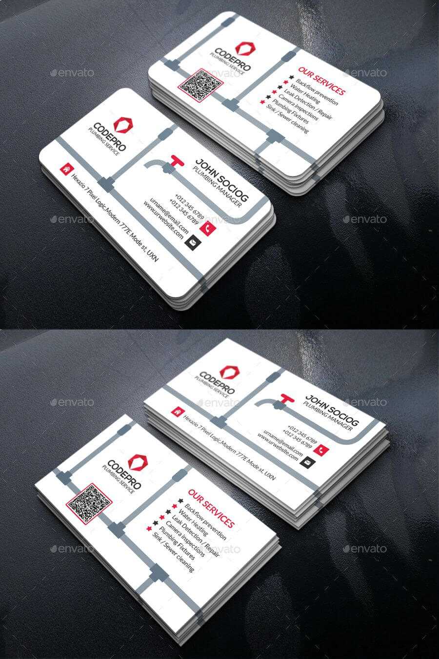 Plumbing Business Card Template Psd | Make Business Cards In Business Card Maker Template