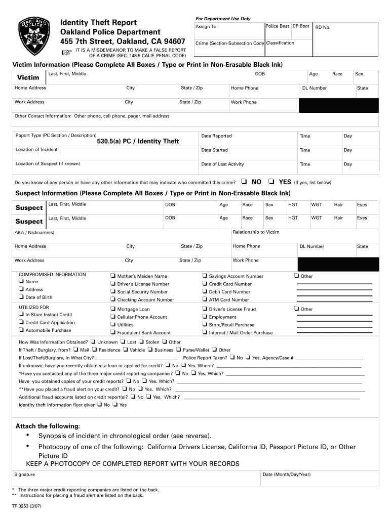 Police Report Example – Fill Online, Printable, Fillable Throughout Fake Police Report Template