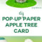 Pop Up Paper Apple Tree Card (3D Sliceform | Pop Up Cards Within Pop Up Tree Card Template