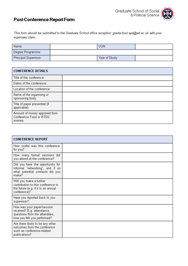 Post Conference Report | Templates At Allbusinesstemplates Pertaining To Conference Report Template