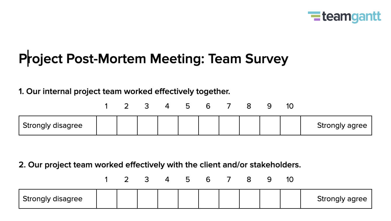 Post Mortem Meeting Template And Tips | Teamgantt For Autopsy Report Template