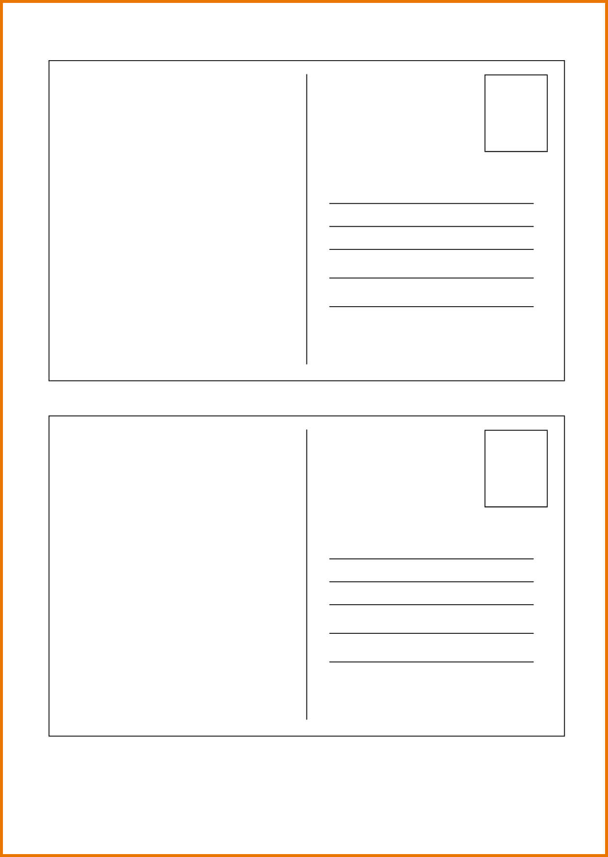 Postcard Template Postcard Printing Postcard Template Within Free Blank Postcard Template For Word