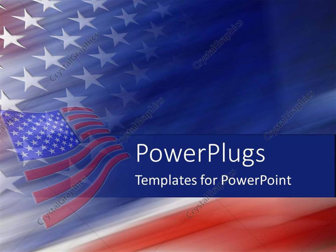 Powerpoint Template: American Flag United States God Bless For American Flag Powerpoint Template