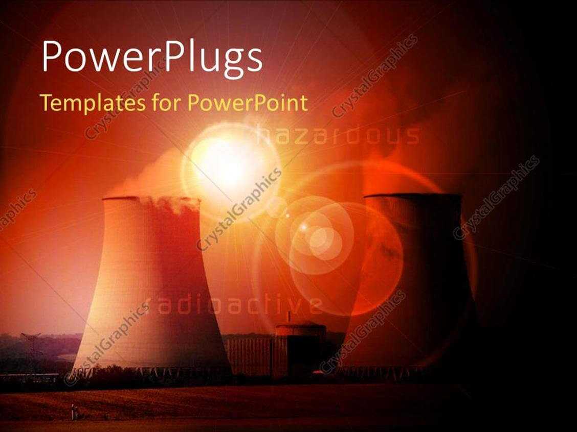 Powerpoint Template: Nuclear Power Station With Cooling Intended For Nuclear Powerpoint Template