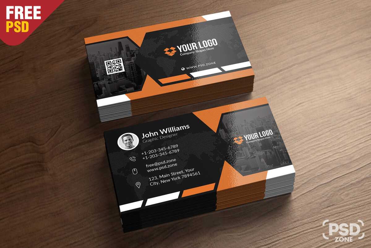 Premium Business Card Templates Free Psd – Psd Zone With Free Psd Visiting Card Templates Download