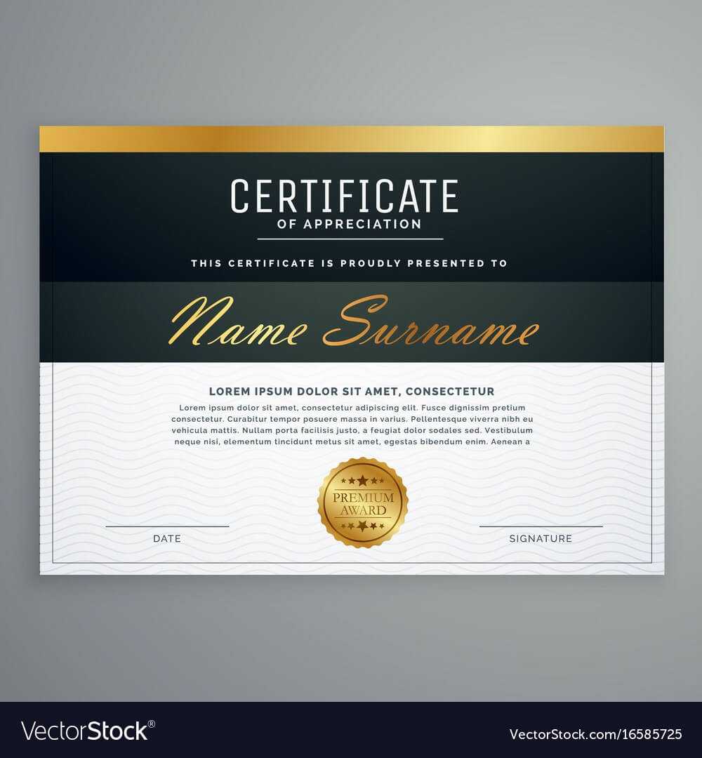 Premium Certificate Design Diploma Award Template For Award Certificate Design Template