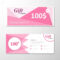 Premium Elegance Pink Gift Voucher Template Layout Design With Regard To Pink Gift Certificate Template
