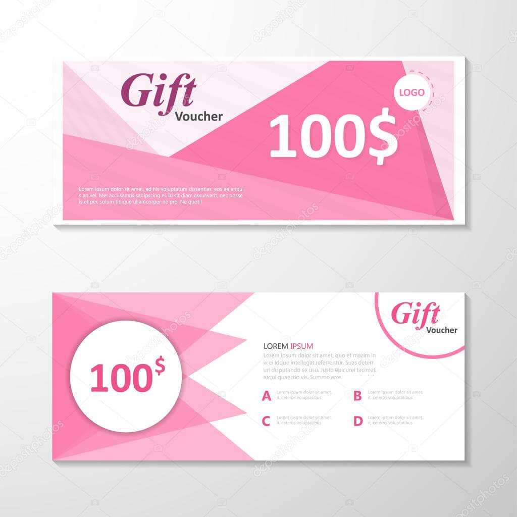 Premium Elegance Pink Gift Voucher Template Layout Design With Regard To Pink Gift Certificate Template