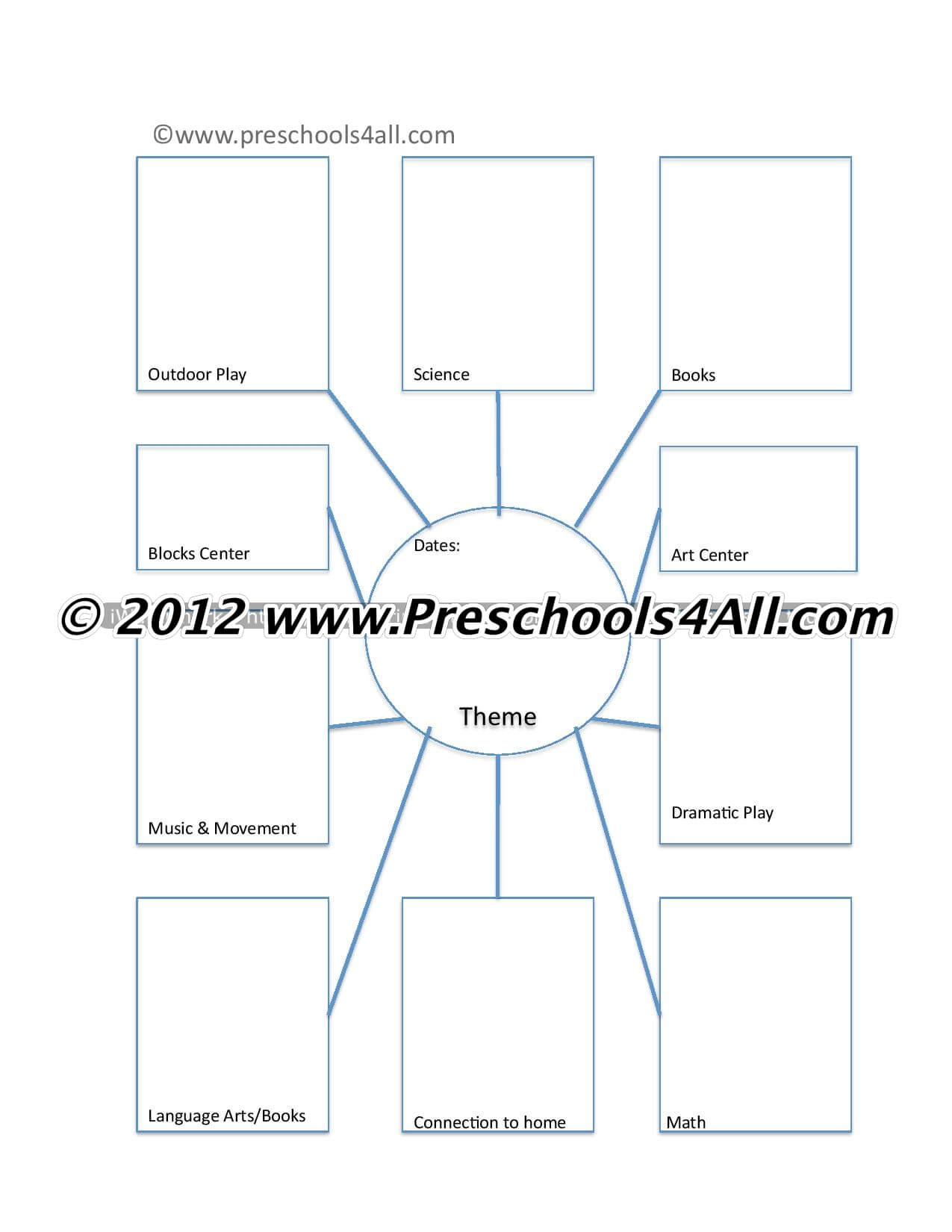 Preschool Lesson Plan Template – Lesson Plan Book Template Within Blank Food Web Template