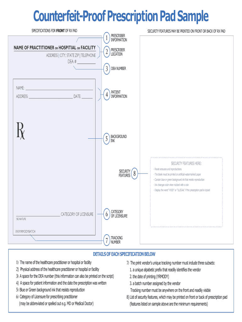Prescription Pad Template - Fill Online, Printable, Fillable Within Blank Prescription Form Template