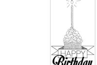 Print Out Black And White Birthday Cards | Birthday Card with regard to Foldable Birthday Card Template
