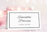 Print Out These 8 Free Place Card Templates For Your Wedding intended for Place Card Setting Template