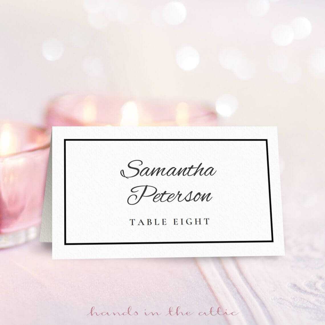 Print Out These 8 Free Place Card Templates For Your Wedding Intended For Place Card Setting Template