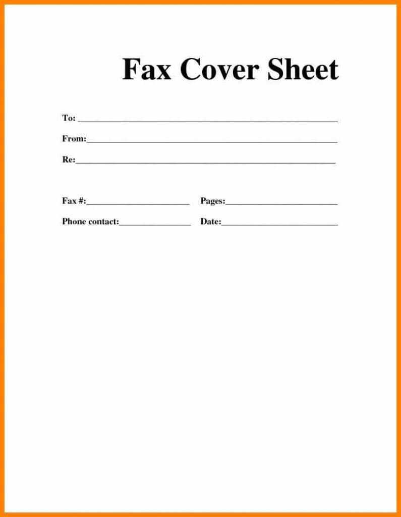 Printable Blank Microsoft Word Fax Cover Sheet | Fax Cover Regarding Fax Template Word 2010