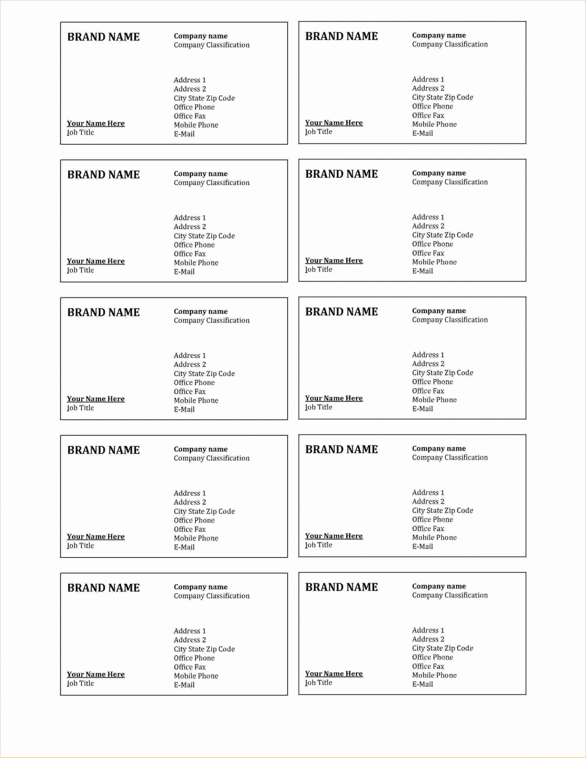 Printable Business Card Template – Zimer.bwong.co Within Free Editable Printable Business Card Templates