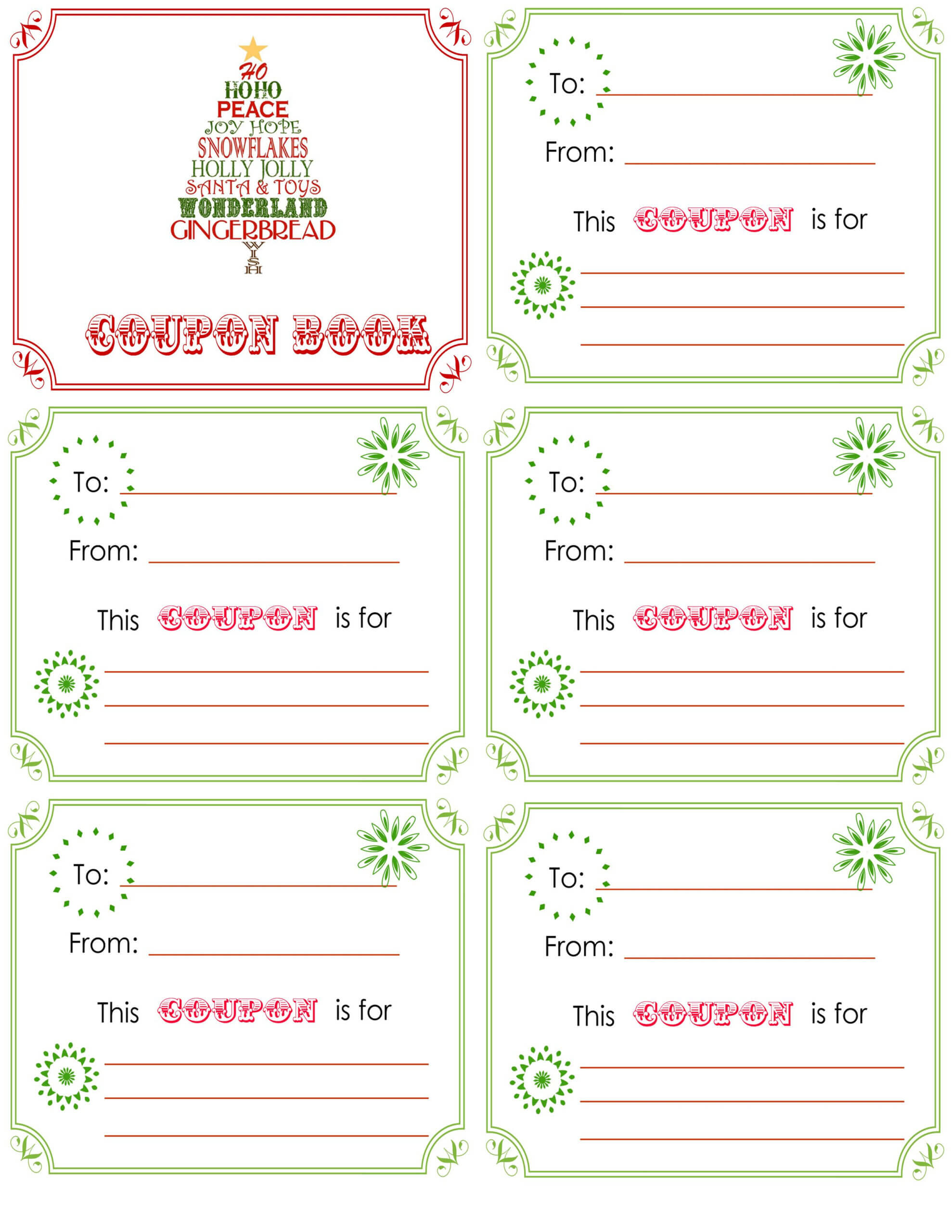 Printable Christmas Coupon Book. L Is Getting 15 Minute For Coupon Book Template Word