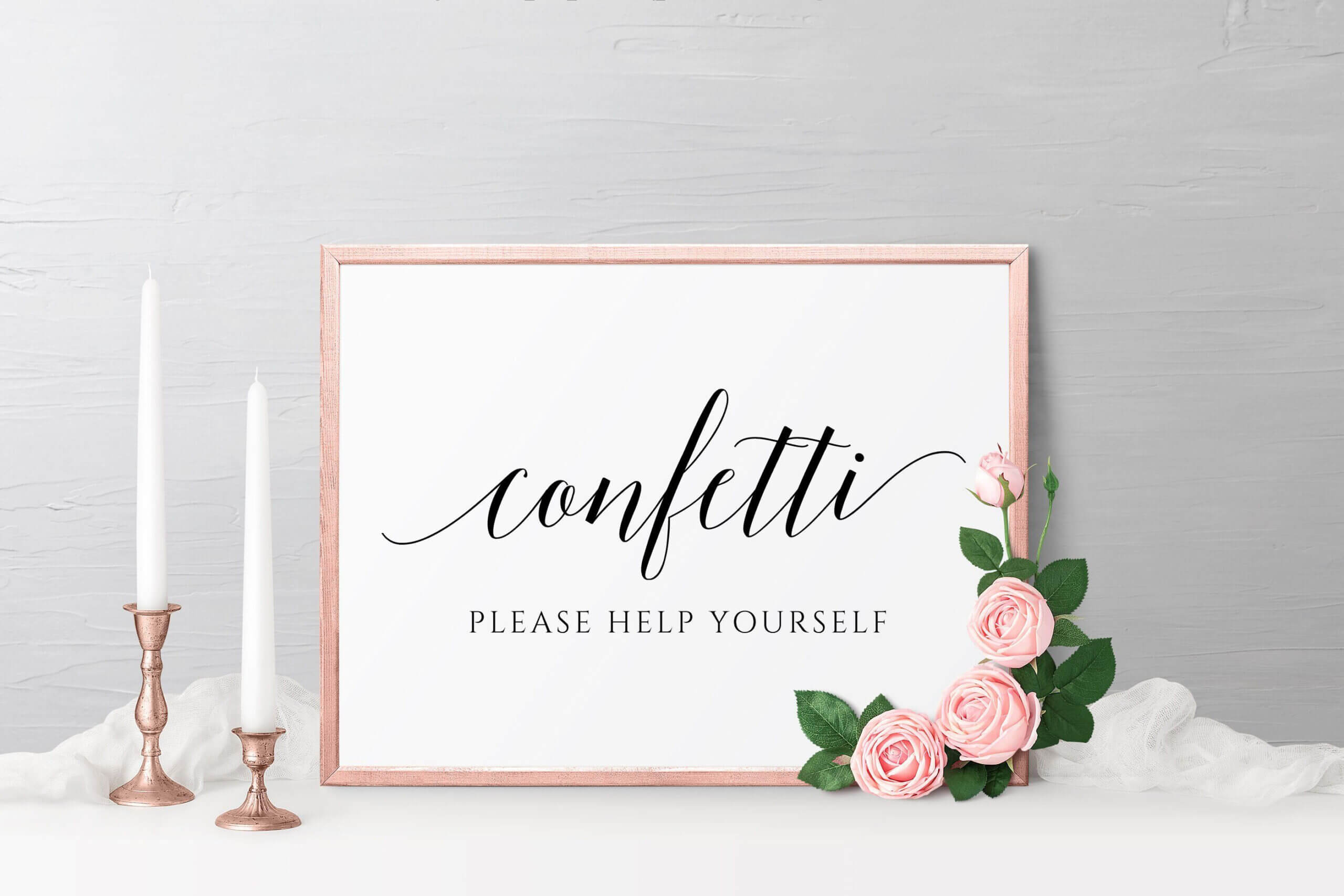 Printable Confetti Table Sign Pdf Template | Table Signs With Regard To Acceptance Card Template