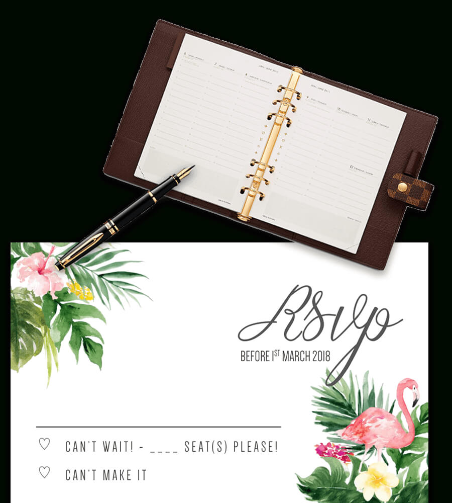Printable Free Wedding Rsvp Template & Cards Microsoft Word Within Acceptance Card Template