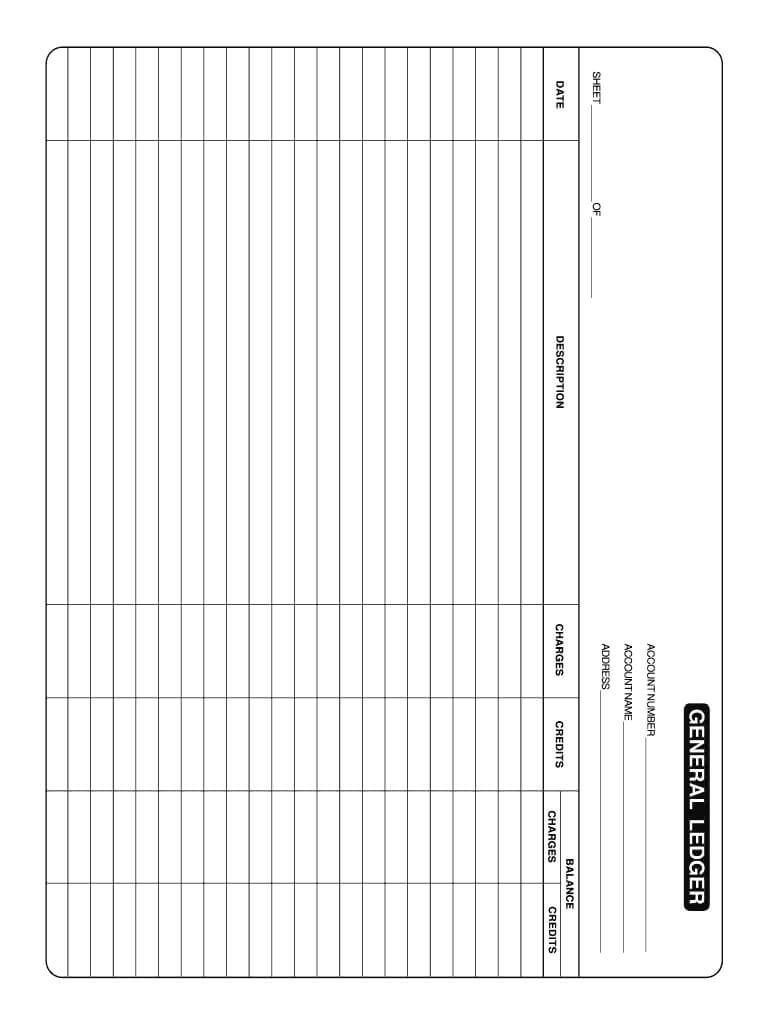Printable General Ledger Sheet – Fill Online, Printable For Blank Ledger Template