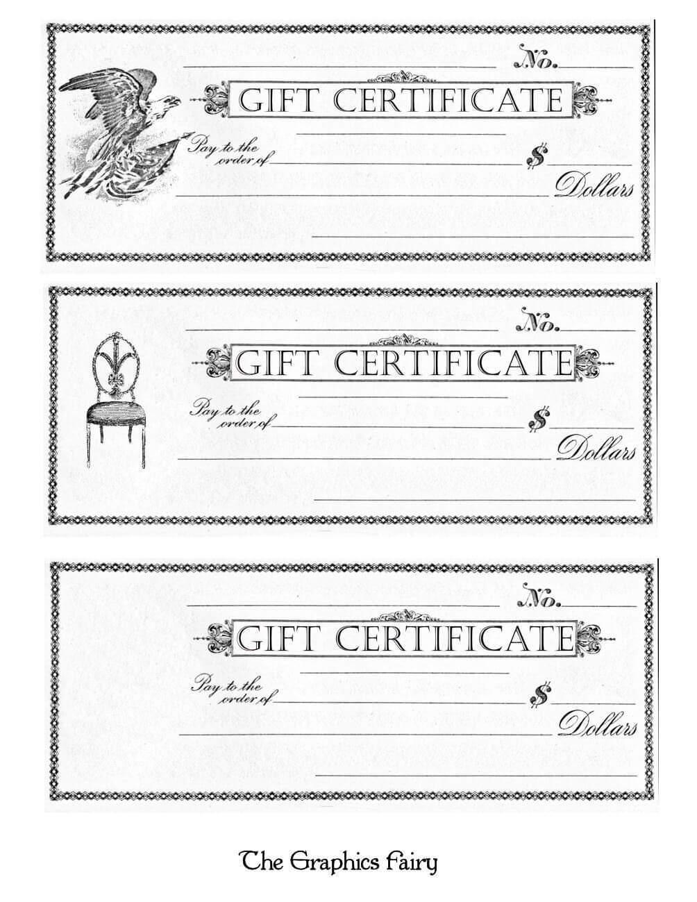 Printable Gift Certificates Template Awesome Free Printable Within Black And White Gift Certificate Template Free