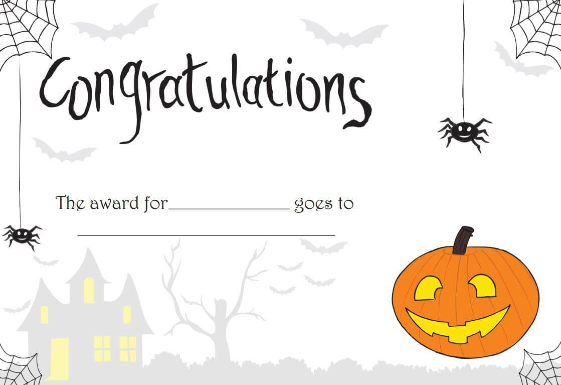 Printable Halloween Certificate – Great For Teachers Or For Inside Halloween Costume Certificate Template