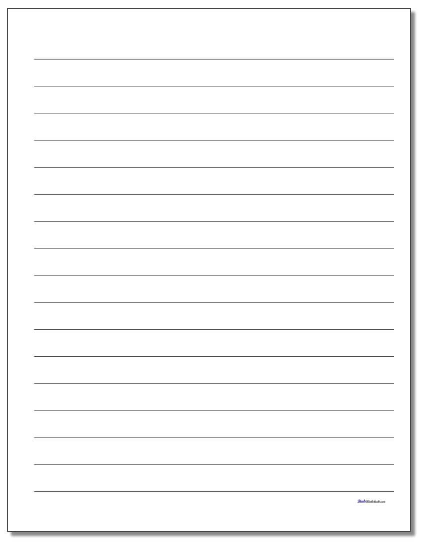 Printable Lined Paper In Ruled Paper Template Word