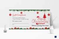 Printable Merry Christmas Gift Certificate inside Merry Christmas Gift Certificate Templates