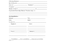 Printable Obituary Template | Fill In The Blank Obituary pertaining to Fill In The Blank Obituary Template