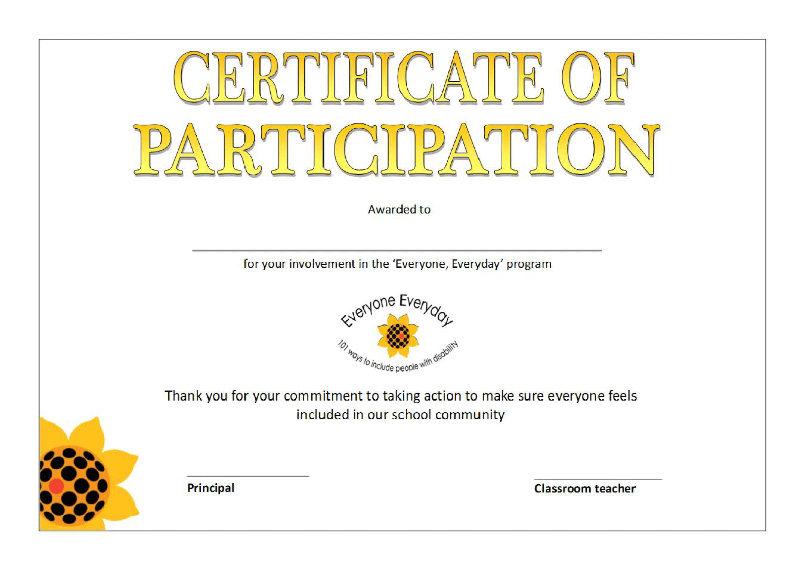 Printable Participation Certificate | Templates At Pertaining To Certificate Of Participation In Workshop Template
