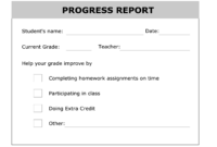 Printable Progress Report Template | Progress Report pertaining to Student Grade Report Template