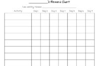 Printable Reward Chart Template | Reward Chart Template in Reward Chart Template Word