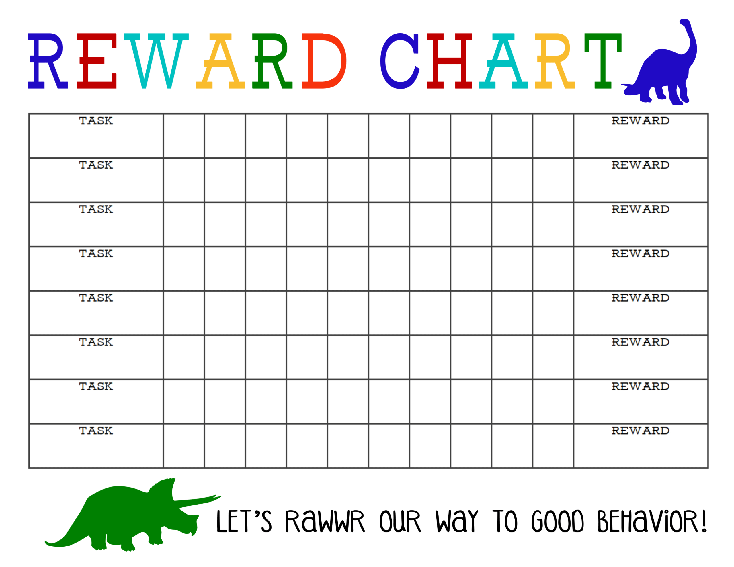 Printable Reward Chart – The Girl Creative Regarding Blank Reward Chart Template