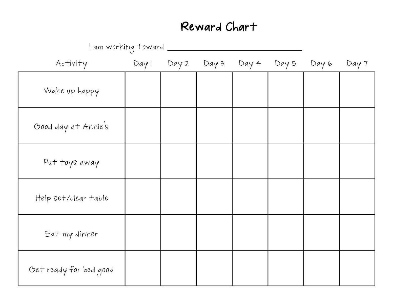 Printable Reward Charts – Kids Learning Activity | Printable Within Reward Chart Template Word