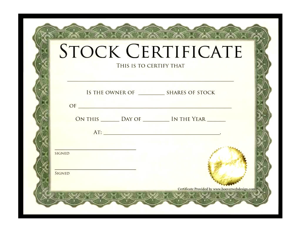 Printable Stock Certificates Blank Gift Vouchers Templates In Build A Bear Birth Certificate Template