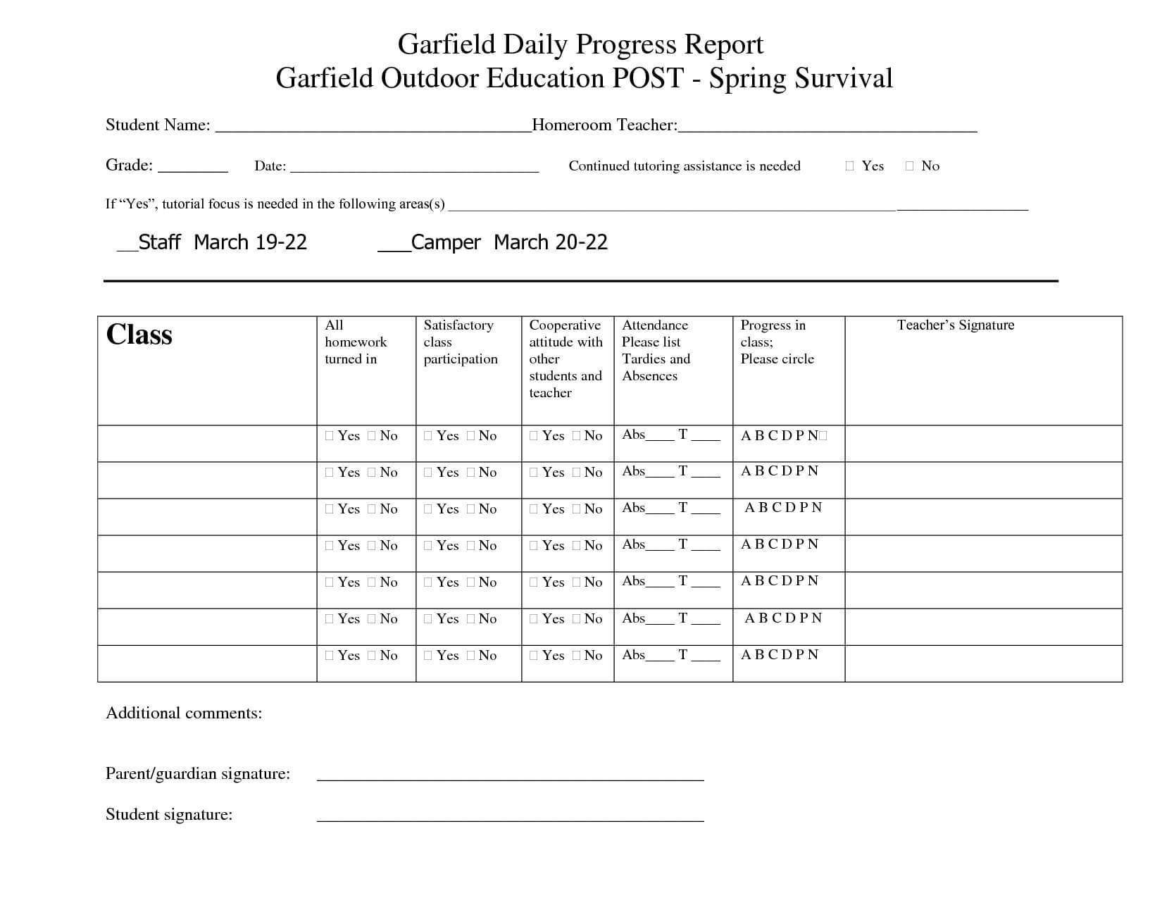 Printable Student Progress Report Template | Progress Report With Educational Progress Report Template