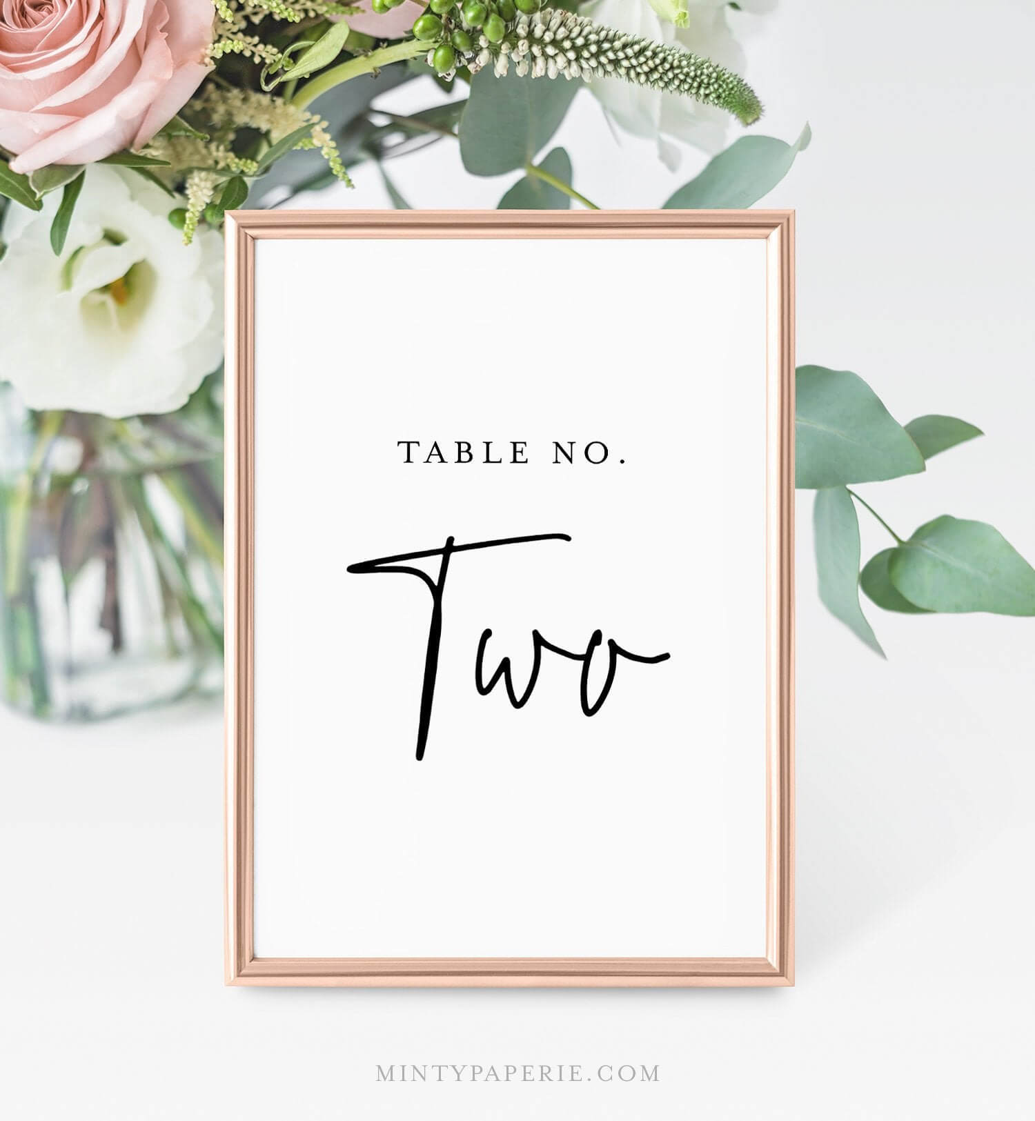 Printable Table Number Cards, Minimalist Wedding Table Inside Table Number Cards Template