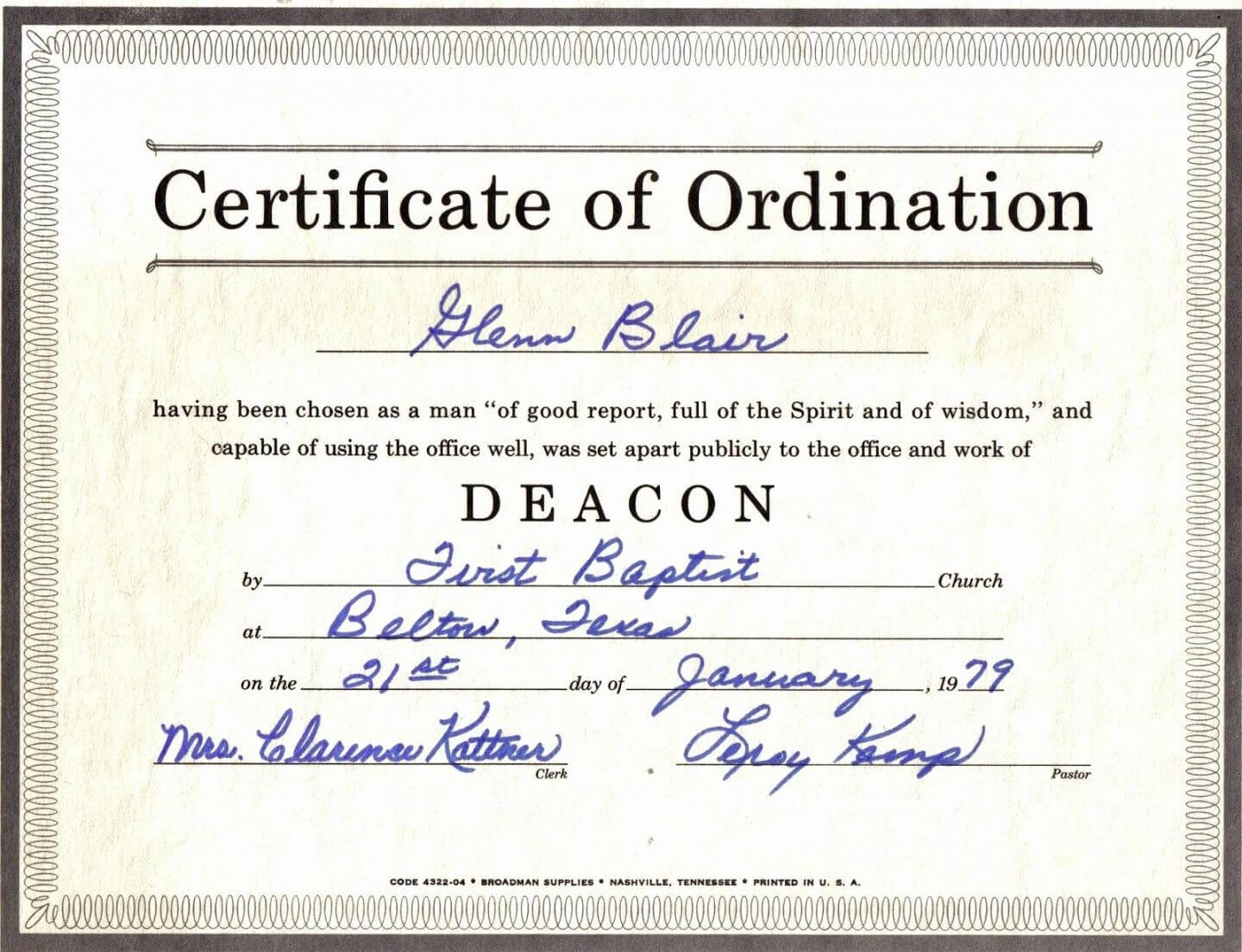 Printable Template Design Ordination Certificate Template Pertaining To Ordination Certificate Templates