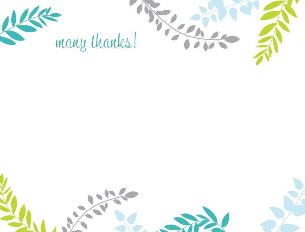 Printable Thank You Card Template | Harmonia Gift For Thank You Note Card Template