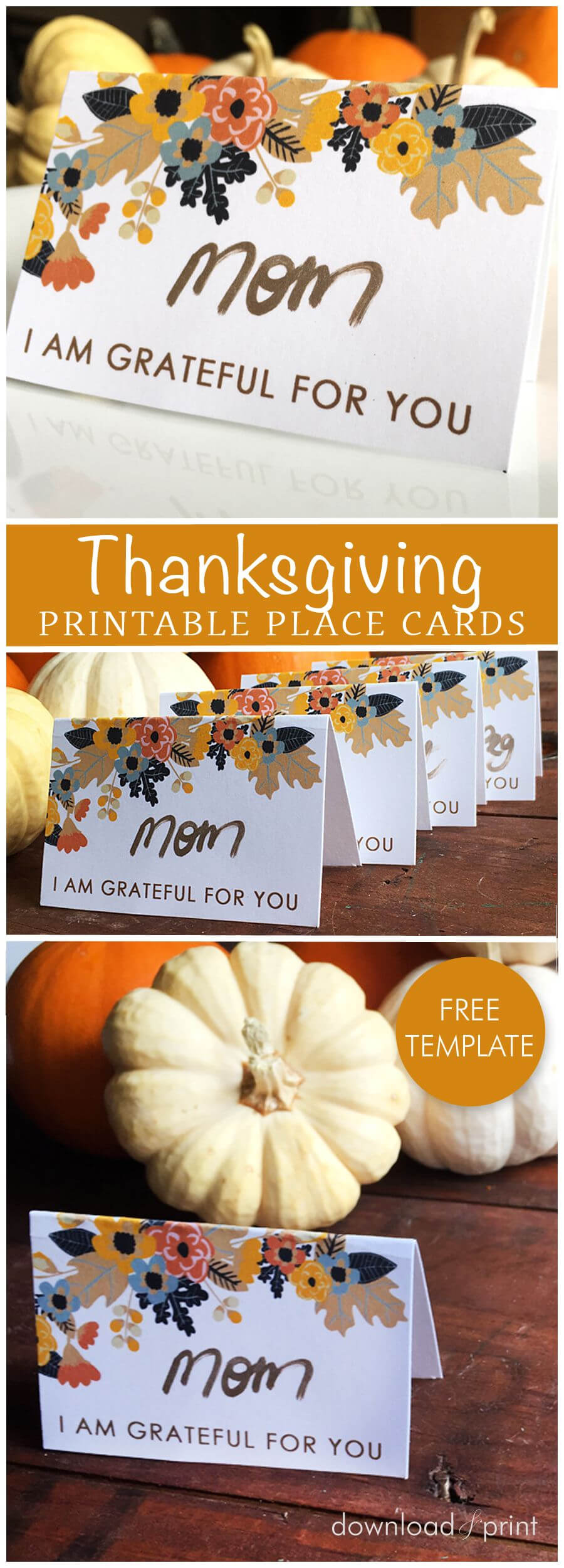 Printable Thanksgiving Place Card | Thanksgiving Place Cards For Thanksgiving Place Card Templates