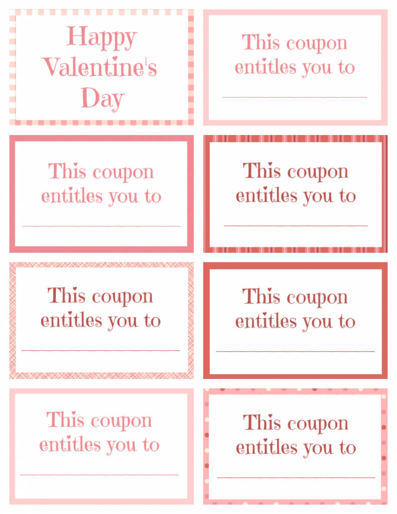 Printable Valentine Coupon Book For Kids | Coupon Template In Blank Coupon Template Printable
