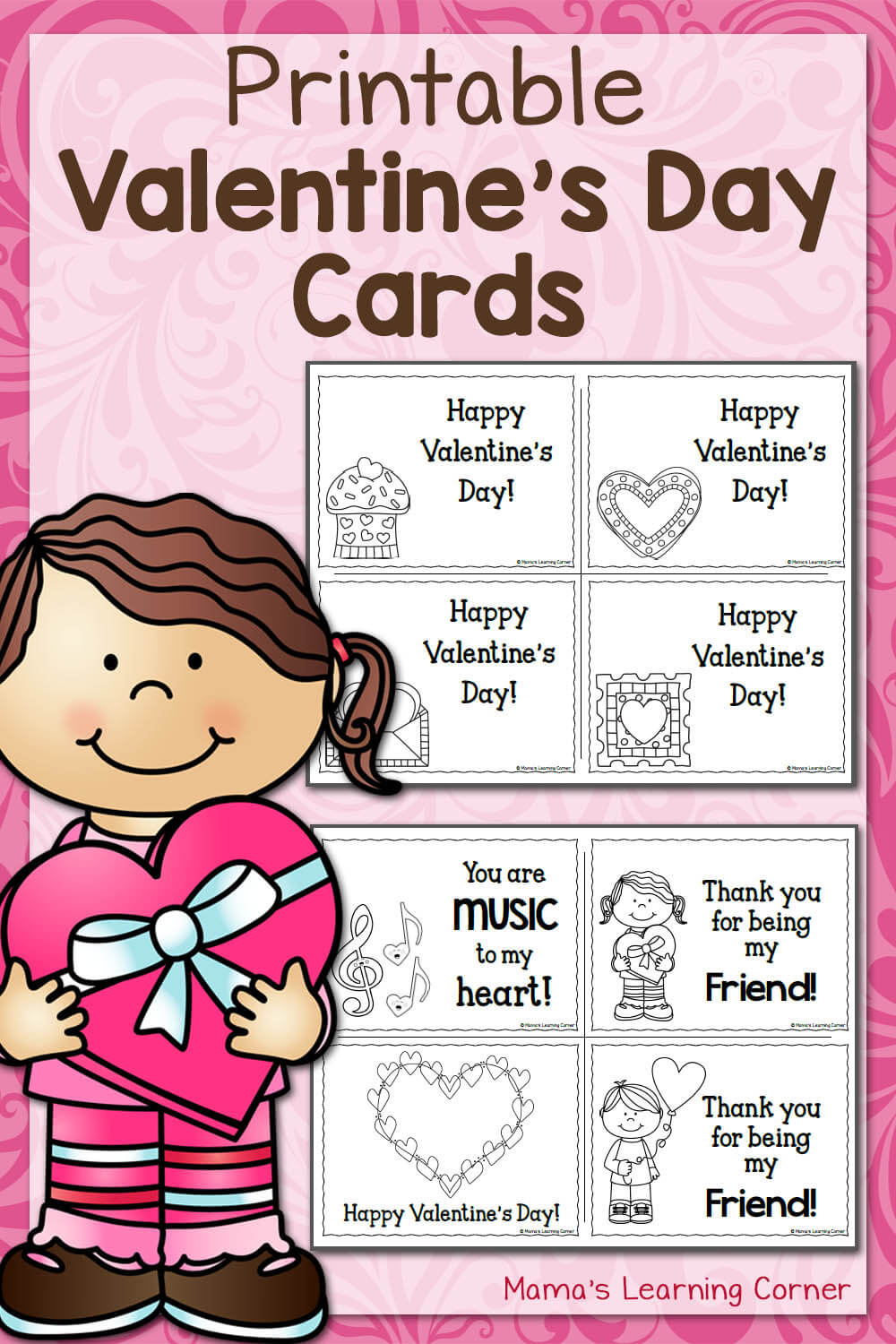 Printable Valentine's Day Cards – Mamas Learning Corner Pertaining To Valentine Card Template For Kids