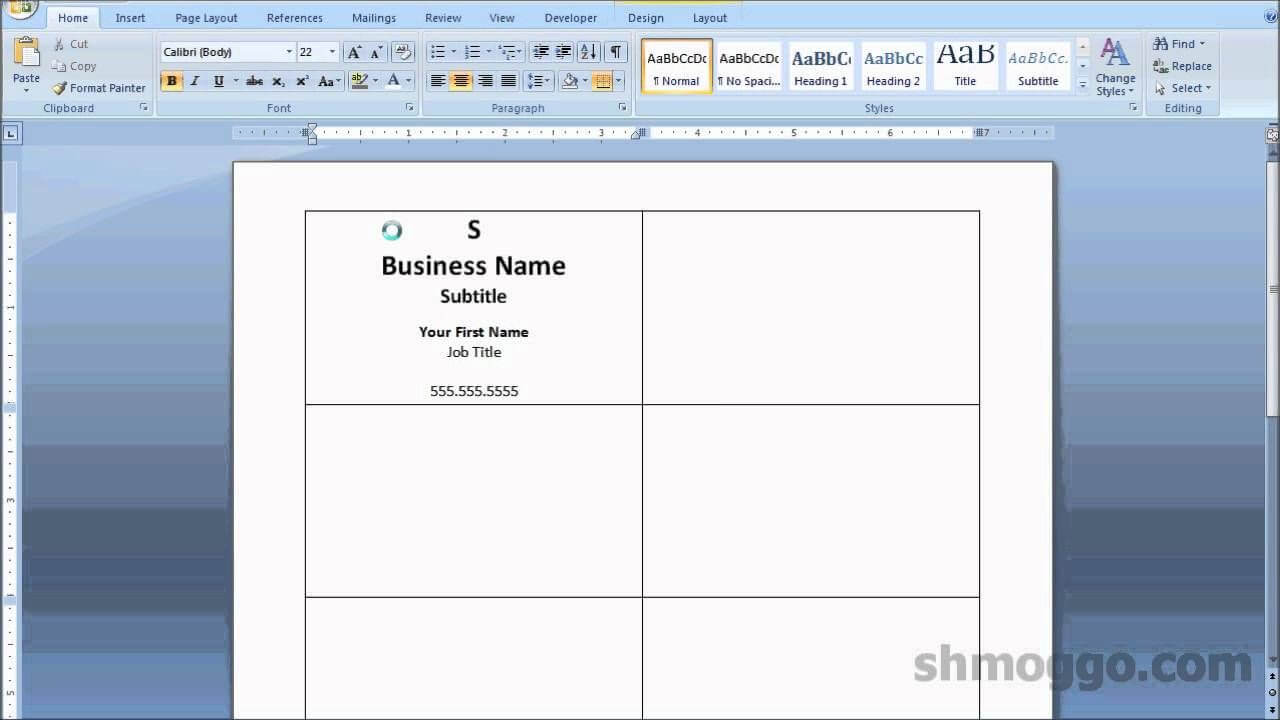 Printing Business Cards In Word | Video Tutorial | Printing Within Word Label Template 12 Per Sheet