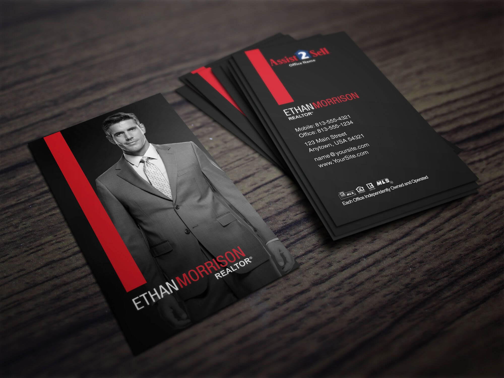 Professional Assist 2 Sell Business Card Dark Design For For Coldwell Banker Business Card Template
