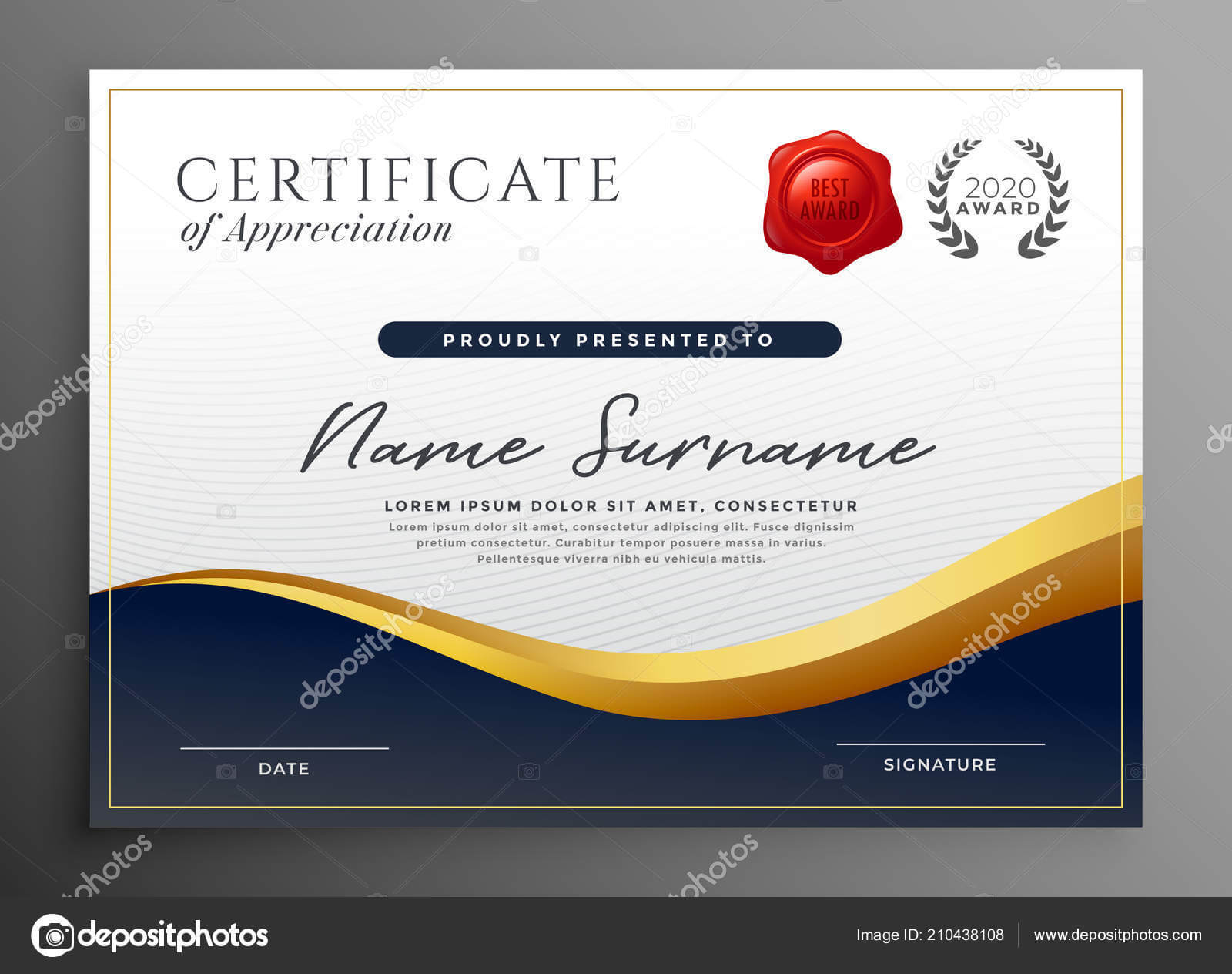 Professional Diploma Certificate Template Design — Stock With Regard To Design A Certificate Template