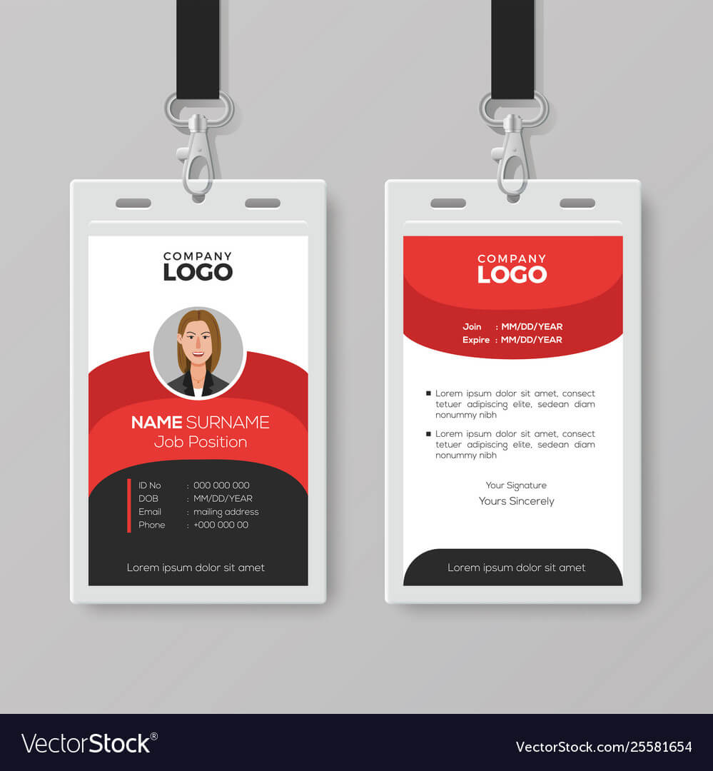 Professional Employee Id Card Template Within Sample Of Id Card Template